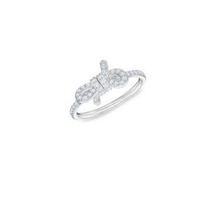 Lifelong White Swarovski Crystal Bow Ring